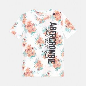 Abercrombie And Fitch Boy's Multicolor Floral Graphic T-Shirt Size 11/12